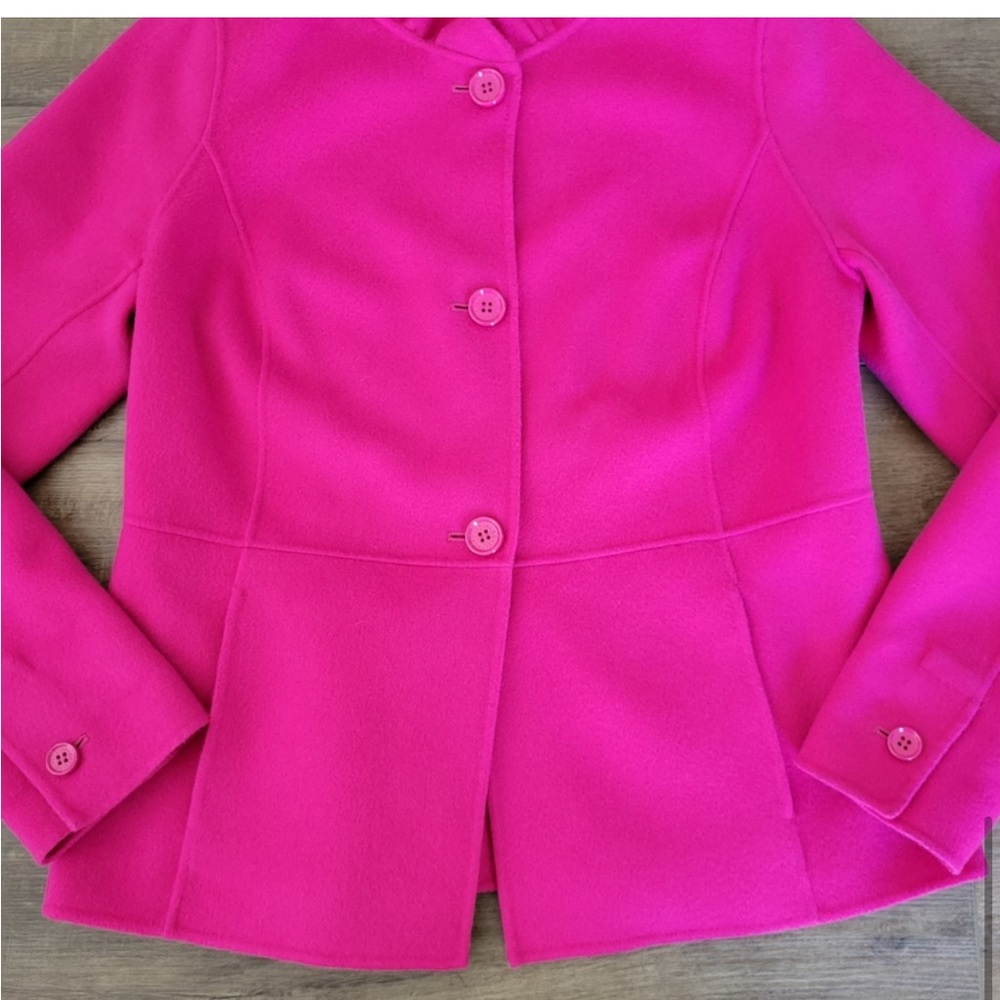Talbots Ruffle Neck Double Face Jacket Romantic H… - image 5